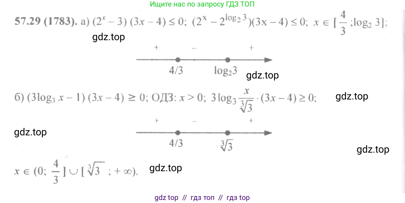 Алгебра, 10-11 класс Задачник, авторы: Мордкович Александр Григорьевич, Семенов Павел Владимирович, Денищева Лариса Олеговна, Корешкова Т А, Мишустина Татьяна Николаевна, Тульчинская Елена Ефимовна, издательство Мнемозина, Москва, 2019, Часть 2, страница 226, номер 57.29, Решение 4