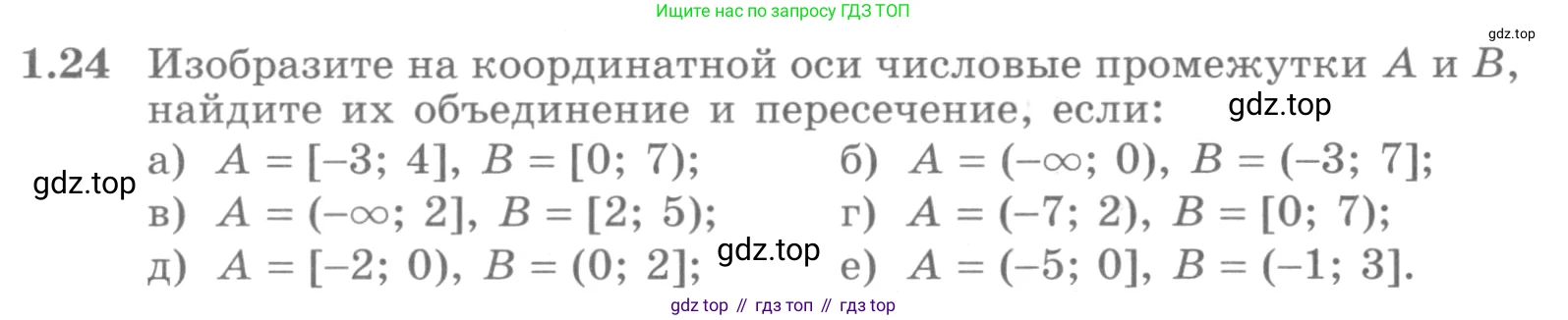 ГДЗ Алгебра, 10 класс Учебник, авторы: Никольский Сергей Михайлович, Потапов Михаил Константинович, Решетников Николай Николаевич, Шевкин Александр Владимирович, издательство Просвещение, Москва, 2014, голубого цвета, страница 15, номер 1.24, Условие