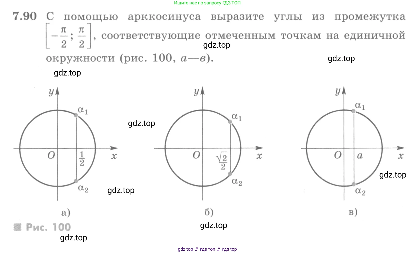 ГДЗ Алгебра, 10 класс Учебник, авторы: Никольский Сергей Михайлович, Потапов Михаил Константинович, Решетников Николай Николаевич, Шевкин Александр Владимирович, издательство Просвещение, Москва, 2014, голубого цвета, страница 224, номер 7.90, Условие