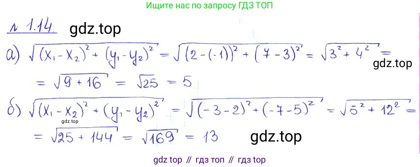 ГДЗ Алгебра, 10 класс Учебник, авторы: Никольский Сергей Михайлович, Потапов Михаил Константинович, Решетников Николай Николаевич, Шевкин Александр Владимирович, издательство Просвещение, Москва, 2014, голубого цвета, страница 9, номер 1.14, Решение 2