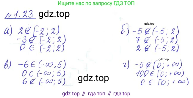 ГДЗ Алгебра, 10 класс Учебник, авторы: Никольский Сергей Михайлович, Потапов Михаил Константинович, Решетников Николай Николаевич, Шевкин Александр Владимирович, издательство Просвещение, Москва, 2014, голубого цвета, страница 15, номер 1.23, Решение 2