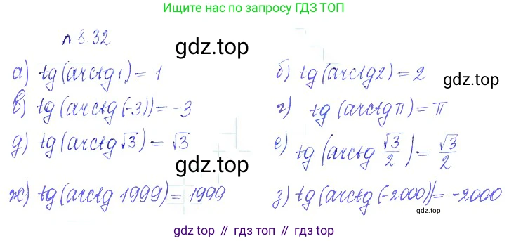 ГДЗ Алгебра, 10 класс Учебник, авторы: Никольский Сергей Михайлович, Потапов Михаил Константинович, Решетников Николай Николаевич, Шевкин Александр Владимирович, издательство Просвещение, Москва, 2014, голубого цвета, страница 245, номер 8.32, Решение 2