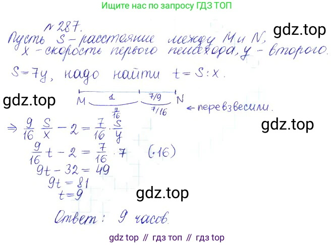 ГДЗ Алгебра, 10 класс Учебник, авторы: Никольский Сергей Михайлович, Потапов Михаил Константинович, Решетников Николай Николаевич, Шевкин Александр Владимирович, издательство Просвещение, Москва, 2014, голубого цвета, страница 399, номер 287, Решение 2