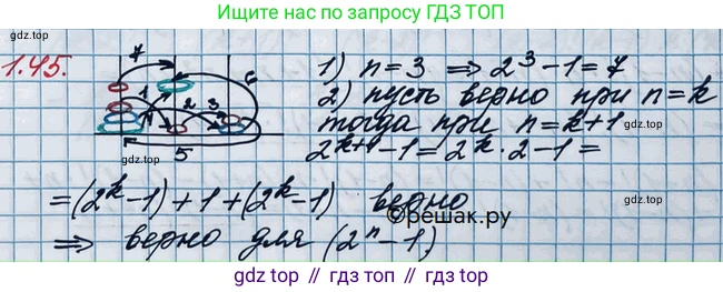 ГДЗ Алгебра, 10 класс Учебник, авторы: Никольский Сергей Михайлович, Потапов Михаил Константинович, Решетников Николай Николаевич, Шевкин Александр Владимирович, издательство Просвещение, Москва, 2014, голубого цвета, страница 22, номер 1.45, Решение 3