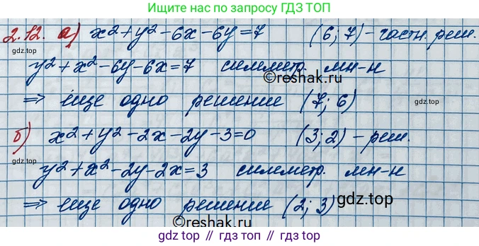ГДЗ Алгебра, 10 класс Учебник, авторы: Никольский Сергей Михайлович, Потапов Михаил Константинович, Решетников Николай Николаевич, Шевкин Александр Владимирович, издательство Просвещение, Москва, 2014, голубого цвета, страница 48, номер 2.12, Решение 3