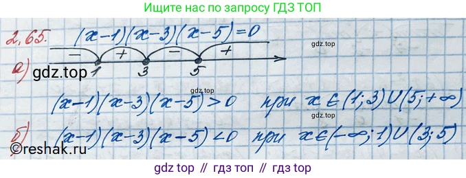 ГДЗ Алгебра, 10 класс Учебник, авторы: Никольский Сергей Михайлович, Потапов Михаил Константинович, Решетников Николай Николаевич, Шевкин Александр Владимирович, издательство Просвещение, Москва, 2014, голубого цвета, страница 78, номер 2.65, Решение 3
