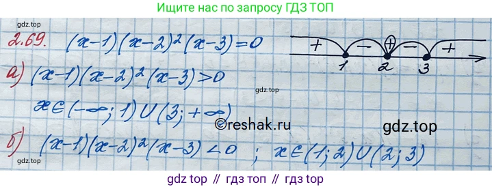 ГДЗ Алгебра, 10 класс Учебник, авторы: Никольский Сергей Михайлович, Потапов Михаил Константинович, Решетников Николай Николаевич, Шевкин Александр Владимирович, издательство Просвещение, Москва, 2014, голубого цвета, страница 79, номер 2.69, Решение 3