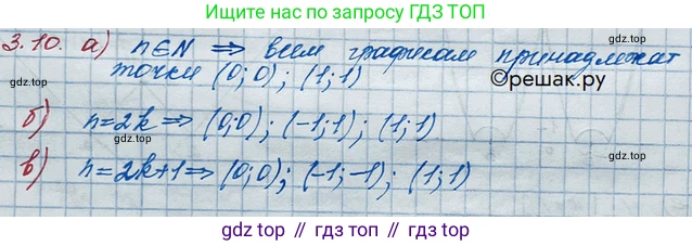 ГДЗ Алгебра, 10 класс Учебник, авторы: Никольский Сергей Михайлович, Потапов Михаил Константинович, Решетников Николай Николаевич, Шевкин Александр Владимирович, издательство Просвещение, Москва, 2014, голубого цвета, страница 99, номер 3.10, Решение 3