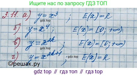 ГДЗ Алгебра, 10 класс Учебник, авторы: Никольский Сергей Михайлович, Потапов Михаил Константинович, Решетников Николай Николаевич, Шевкин Александр Владимирович, издательство Просвещение, Москва, 2014, голубого цвета, страница 99, номер 3.11, Решение 3