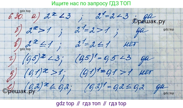 ГДЗ Алгебра, 10 класс Учебник, авторы: Никольский Сергей Михайлович, Потапов Михаил Константинович, Решетников Николай Николаевич, Шевкин Александр Владимирович, издательство Просвещение, Москва, 2014, голубого цвета, страница 177, номер 6.30, Решение 3