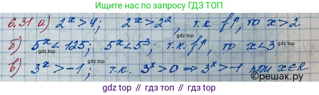 ГДЗ Алгебра, 10 класс Учебник, авторы: Никольский Сергей Михайлович, Потапов Михаил Константинович, Решетников Николай Николаевич, Шевкин Александр Владимирович, издательство Просвещение, Москва, 2014, голубого цвета, страница 177, номер 6.31, Решение 3