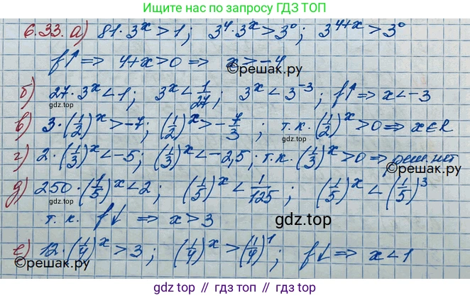 ГДЗ Алгебра, 10 класс Учебник, авторы: Никольский Сергей Михайлович, Потапов Михаил Константинович, Решетников Николай Николаевич, Шевкин Александр Владимирович, издательство Просвещение, Москва, 2014, голубого цвета, страница 177, номер 6.33, Решение 3