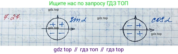 ГДЗ Алгебра, 10 класс Учебник, авторы: Никольский Сергей Михайлович, Потапов Михаил Константинович, Решетников Николай Николаевич, Шевкин Александр Владимирович, издательство Просвещение, Москва, 2014, голубого цвета, страница 208, номер 7.27, Решение 3