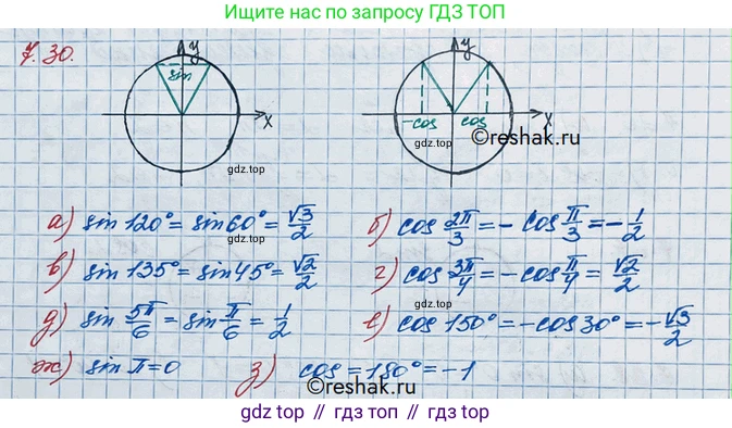 ГДЗ Алгебра, 10 класс Учебник, авторы: Никольский Сергей Михайлович, Потапов Михаил Константинович, Решетников Николай Николаевич, Шевкин Александр Владимирович, издательство Просвещение, Москва, 2014, голубого цвета, страница 209, номер 7.30, Решение 3