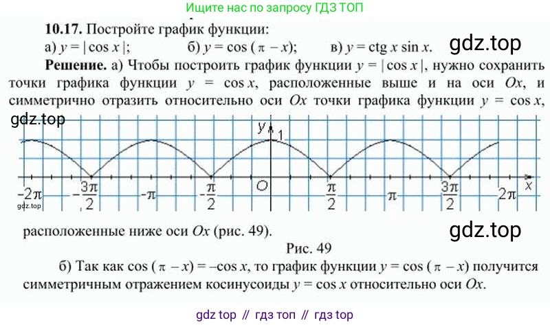 ГДЗ Алгебра, 10 класс Учебник, авторы: Никольский Сергей Михайлович, Потапов Михаил Константинович, Решетников Николай Николаевич, Шевкин Александр Владимирович, издательство Просвещение, Москва, 2014, голубого цвета, страница 287, номер 10.17, Решение 3