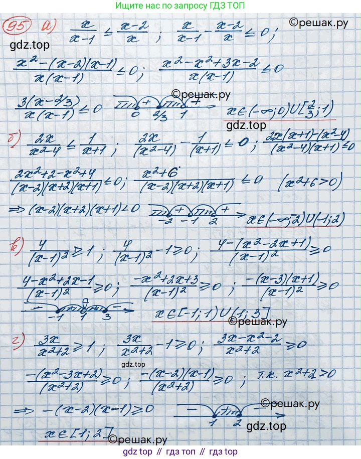 ГДЗ Алгебра, 10 класс Учебник, авторы: Никольский Сергей Михайлович, Потапов Михаил Константинович, Решетников Николай Николаевич, Шевкин Александр Владимирович, издательство Просвещение, Москва, 2014, голубого цвета, страница 373, номер 95, Решение 3