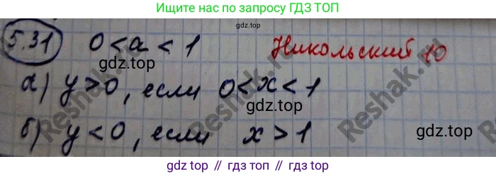 ГДЗ Алгебра, 10 класс Учебник, авторы: Никольский Сергей Михайлович, Потапов Михаил Константинович, Решетников Николай Николаевич, Шевкин Александр Владимирович, издательство Просвещение, Москва, 2014, голубого цвета, страница 157, номер 5.31, Решение 4