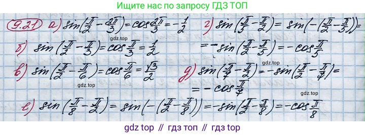 ГДЗ Алгебра, 10 класс Учебник, авторы: Никольский Сергей Михайлович, Потапов Михаил Константинович, Решетников Николай Николаевич, Шевкин Александр Владимирович, издательство Просвещение, Москва, 2014, голубого цвета, страница 263, номер 9.21, Решение 4