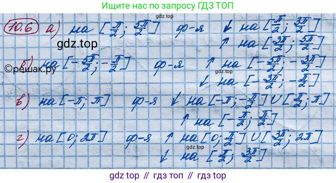ГДЗ Алгебра, 10 класс Учебник, авторы: Никольский Сергей Михайлович, Потапов Михаил Константинович, Решетников Николай Николаевич, Шевкин Александр Владимирович, издательство Просвещение, Москва, 2014, голубого цвета, страница 284, номер 10.6, Решение 4