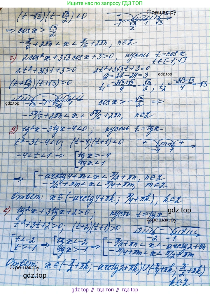 ГДЗ Алгебра, 10 класс Учебник, авторы: Никольский Сергей Михайлович, Потапов Михаил Константинович, Решетников Николай Николаевич, Шевкин Александр Владимирович, издательство Просвещение, Москва, 2014, голубого цвета, страница 322, номер 11.45, Решение 4 (продолжение 2)