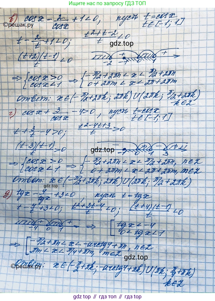 ГДЗ Алгебра, 10 класс Учебник, авторы: Никольский Сергей Михайлович, Потапов Михаил Константинович, Решетников Николай Николаевич, Шевкин Александр Владимирович, издательство Просвещение, Москва, 2014, голубого цвета, страница 322, номер 11.46, Решение 4 (продолжение 2)
