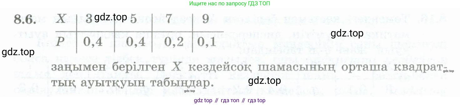 ГДЗ Алгебра, 10 класс Учебник, авторы: Шыныбеков Абдухали Насырович, Шыныбеков Данияр Абдухалиевич, Жумабаев Ринат Нурланович, издательство Атамұра, Алматы, 2019, страница 244, номер 8.6, Учебник кз