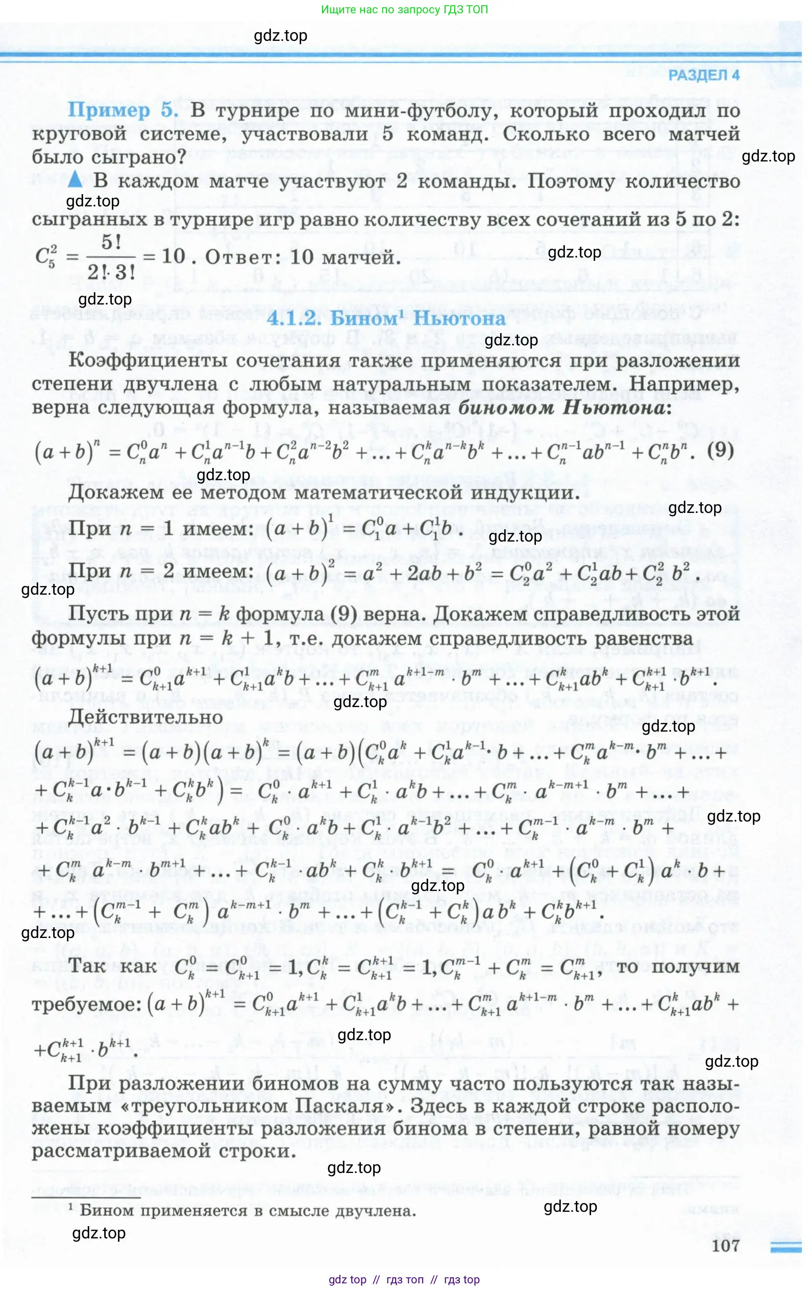 Алгебра, 10 класс Учебник, авторы: Шыныбеков Абдухали Насырович, Шыныбеков Данияр Абдухалиевич, Жумабаев Ринат Нурланович, издательство Атамұра, Алматы, 2019, страница 107