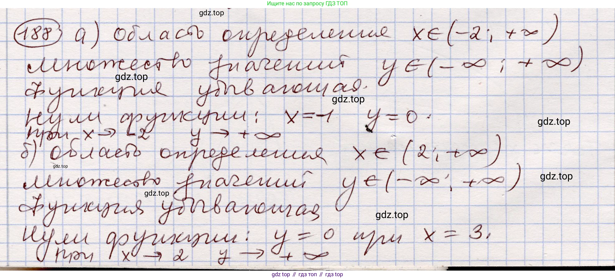 ГДЗ Алгебра, 11 класс Учебник, авторы: Абылкасымова Алма Есимбековна, Шойынбеков Каримжан Давлеталиевич, Жумагулова Зауре Абдыкеновна, издательство Мектеп, Алматы, 2015, страница 92, номер 188, Решение