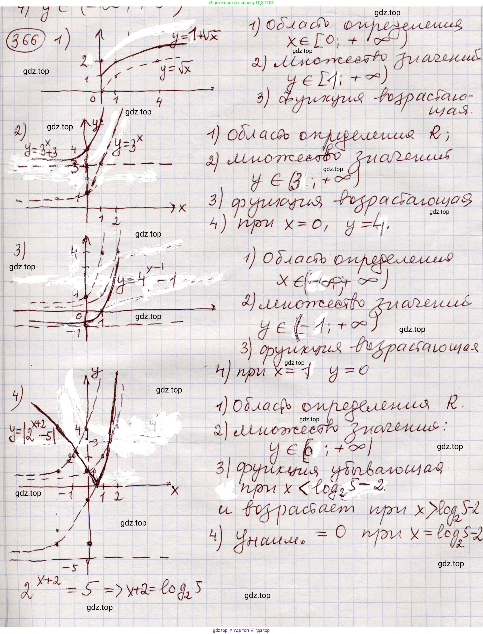 ГДЗ Алгебра, 11 класс Учебник, авторы: Абылкасымова Алма Есимбековна, Шойынбеков Каримжан Давлеталиевич, Жумагулова Зауре Абдыкеновна, издательство Мектеп, Алматы, 2015, страница 154, номер 366, Решение