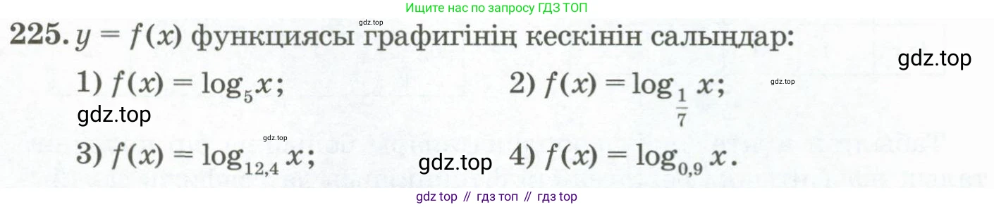 ГДЗ Алгебра, 11 класс Учебник, авторы: Абылкасымова Алма Есимбековна, Жумагулова Зауре Абдыкеновна, Корчевский Владимир Евгеньевич, Абдиев Алманбет, издательство Мектеп, Алматы, 2015, сиреневого цвета, страница 118, номер 225, Условие