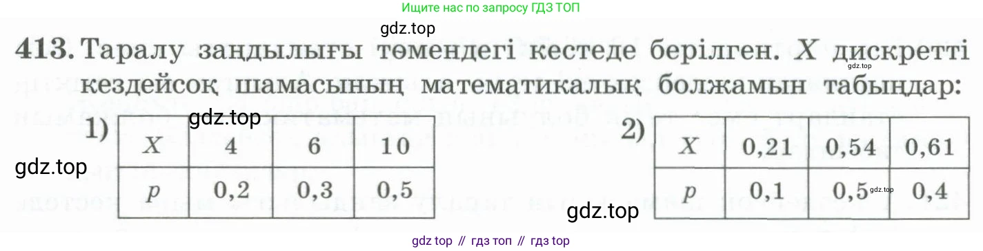 ГДЗ Алгебра, 11 класс Учебник, авторы: Абылкасымова Алма Есимбековна, Жумагулова Зауре Абдыкеновна, Корчевский Владимир Евгеньевич, Абдиев Алманбет, издательство Мектеп, Алматы, 2015, сиреневого цвета, страница 201, номер 413, Условие