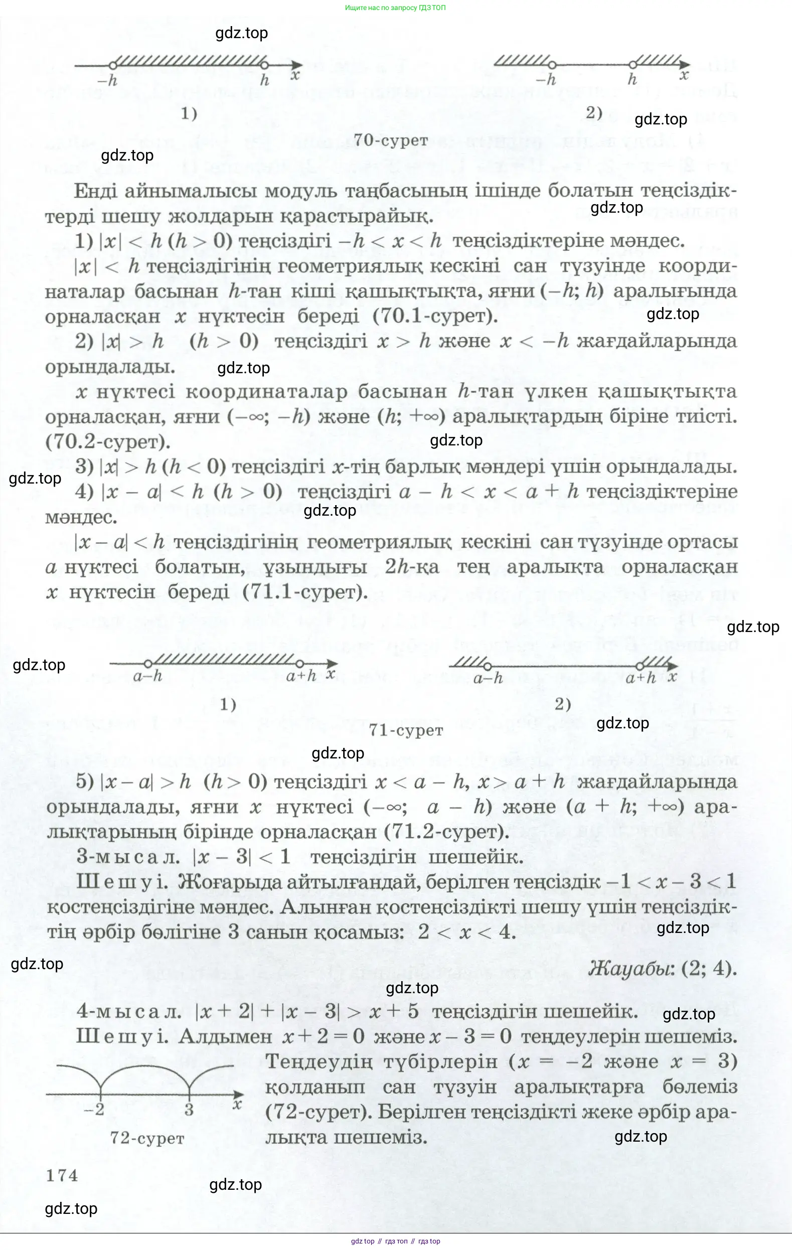 Алгебра, 11 класс Учебник, авторы: Абылкасымова Алма Есимбековна, Жумагулова Зауре Абдыкеновна, Корчевский Владимир Евгеньевич, Абдиев Алманбет, издательство Мектеп, Алматы, 2015, сиреневого цвета, страница 174