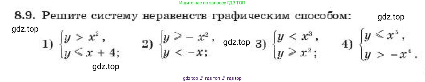 ГДЗ Алгебра, 11 класс Учебник, авторы: Абылкасымова Алма Есимбековна, Жумагулова Зауре Абдыкеновна, издательство Мектеп, Алматы, 2019, страница 57, номер 8.9, Условие