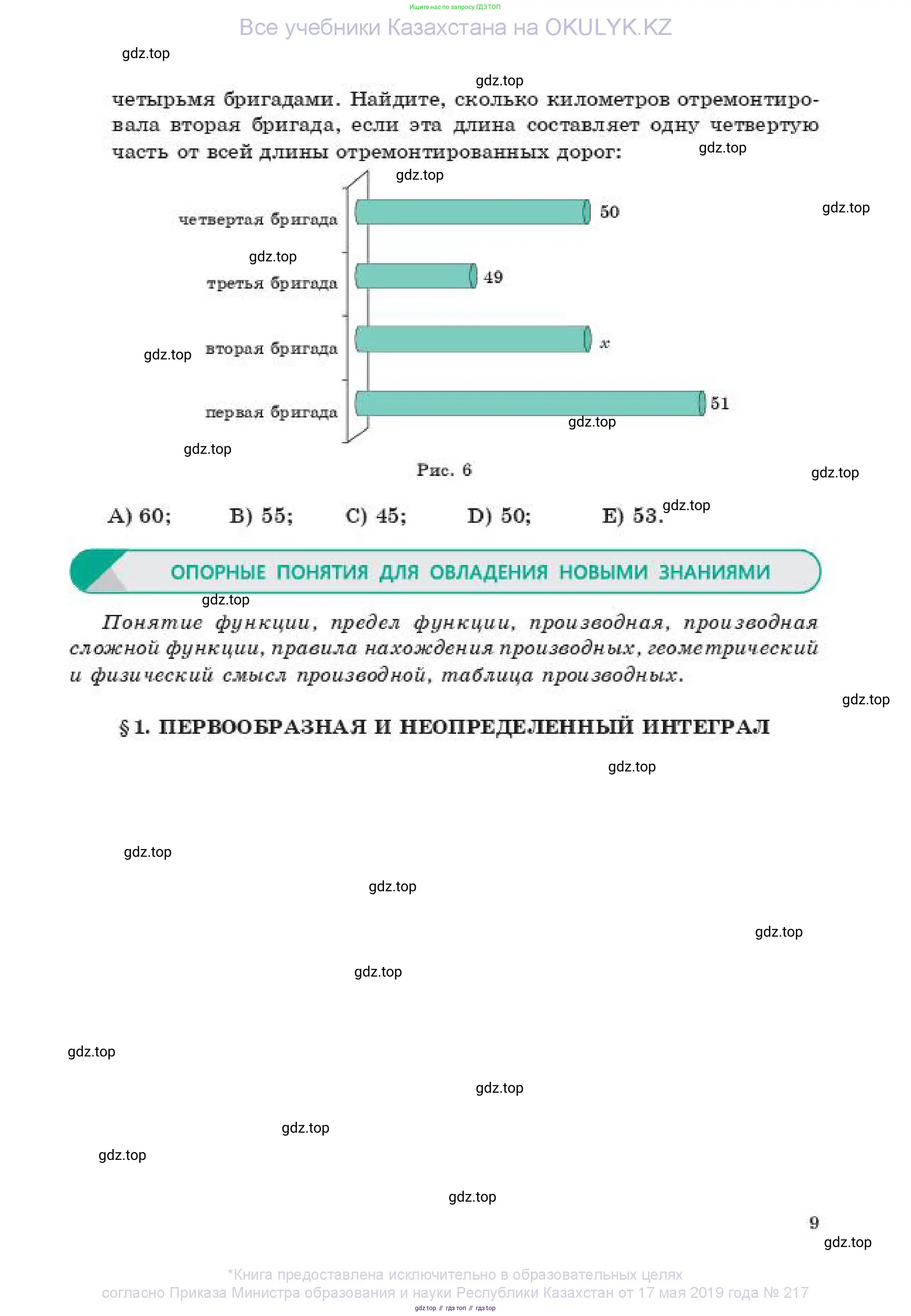 Алгебра, 11 класс Учебник, авторы: Абылкасымова Алма Есимбековна, Жумагулова Зауре Абдыкеновна, издательство Мектеп, Алматы, 2019, страница 9