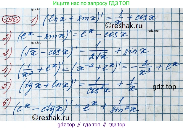 ГДЗ Алгебра, 11 класс Учебник, авторы: Колягин Юрий Михайлович, Ткачева Мария Владимировна, Федорова Надежда Евгеньевна, Шабунин Михаил Иванович, издательство Просвещение, Москва, 2014, голубого цвета, страница 87, номер 196, Решение 2