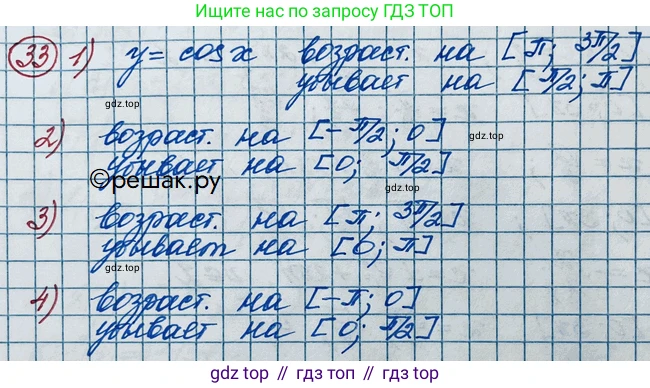 ГДЗ Алгебра, 11 класс Учебник, авторы: Колягин Юрий Михайлович, Ткачева Мария Владимировна, Федорова Надежда Евгеньевна, Шабунин Михаил Иванович, издательство Просвещение, Москва, 2014, голубого цвета, страница 20, номер 33, Решение 2