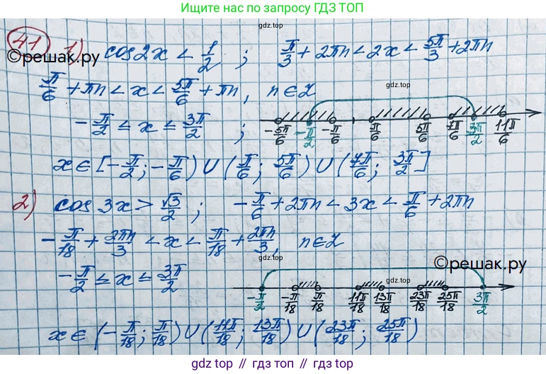 ГДЗ Алгебра, 11 класс Учебник, авторы: Колягин Юрий Михайлович, Ткачева Мария Владимировна, Федорова Надежда Евгеньевна, Шабунин Михаил Иванович, издательство Просвещение, Москва, 2014, голубого цвета, страница 21, номер 41, Решение 2