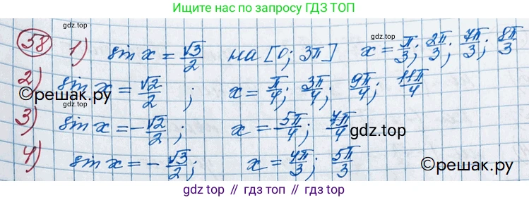 ГДЗ Алгебра, 11 класс Учебник, авторы: Колягин Юрий Михайлович, Ткачева Мария Владимировна, Федорова Надежда Евгеньевна, Шабунин Михаил Иванович, издательство Просвещение, Москва, 2014, голубого цвета, страница 27, номер 58, Решение 2