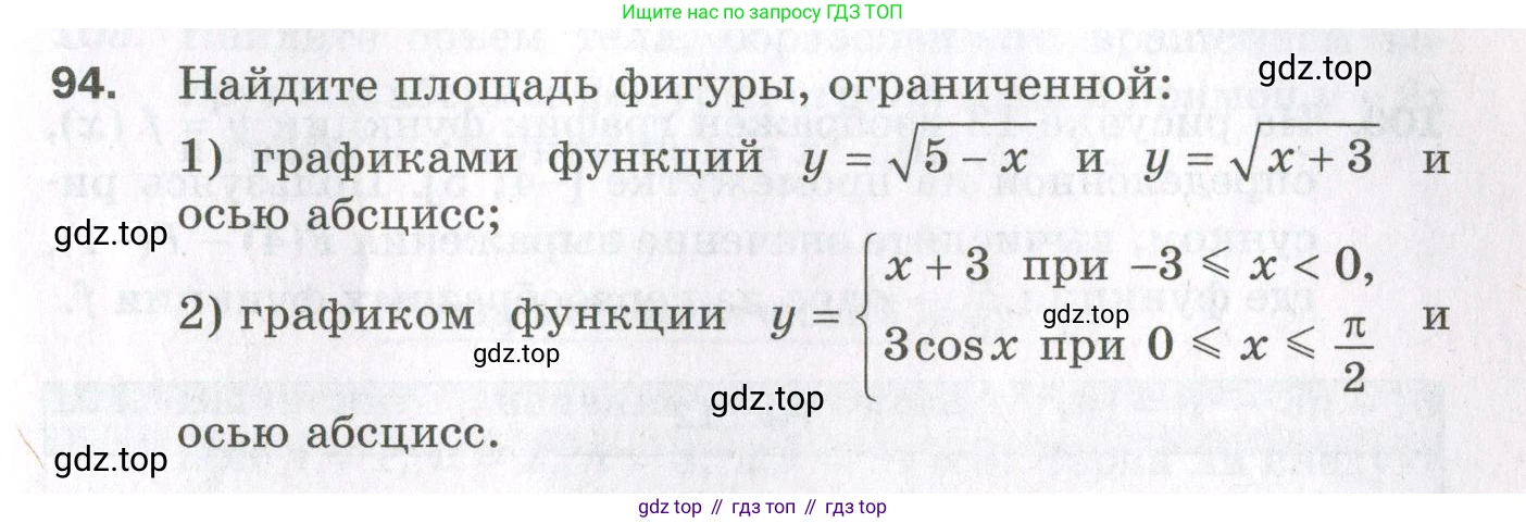 ГДЗ Алгебра, 11 класс Дидактические материалы, авторы: Мерзляк Аркадий Григорьевич, Полонский Виталий Борисович, Рабинович Ефим Михайлович, Якир Михаил Семёнович, издательство Просвещение, Москва, 2020, бирюзового цвета, страница 87, номер 94, Условие