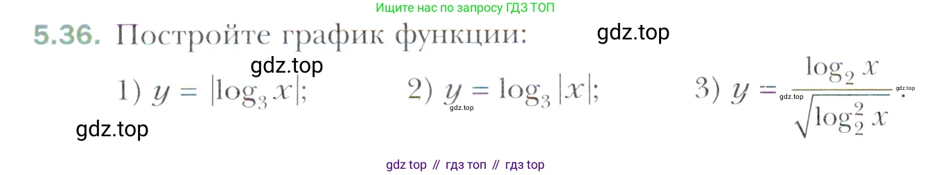 Алгебра, 11 класс Учебник, авторы: Мерзляк Аркадий Григорьевич, Номировский Дмитрий Анатольевич, Полонский Виталий Борисович, Якир Михаил Семёнович, издательство Просвещение, Москва, 2016, страница 44, номер 5.36, Учебник