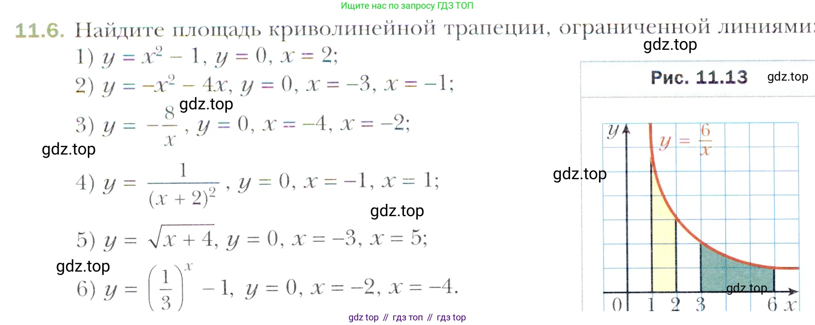 Алгебра, 11 класс Учебник, авторы: Мерзляк Аркадий Григорьевич, Номировский Дмитрий Анатольевич, Полонский Виталий Борисович, Якир Михаил Семёнович, издательство Просвещение, Москва, 2016, страница 100, номер 11.6, Учебник