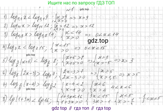 Алгебра, 11 класс Учебник, авторы: Мерзляк Аркадий Григорьевич, Номировский Дмитрий Анатольевич, Полонский Виталий Борисович, Якир Михаил Семёнович, издательство Просвещение, Москва, 2016, страница 53, номер 7.1, Решение