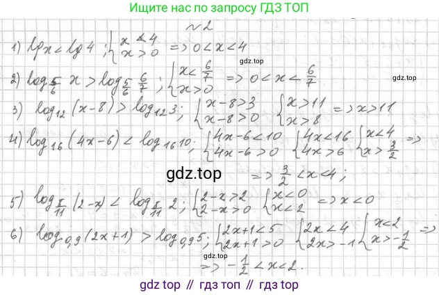 Алгебра, 11 класс Учебник, авторы: Мерзляк Аркадий Григорьевич, Номировский Дмитрий Анатольевич, Полонский Виталий Борисович, Якир Михаил Семёнович, издательство Просвещение, Москва, 2016, страница 54, номер 7.2, Решение