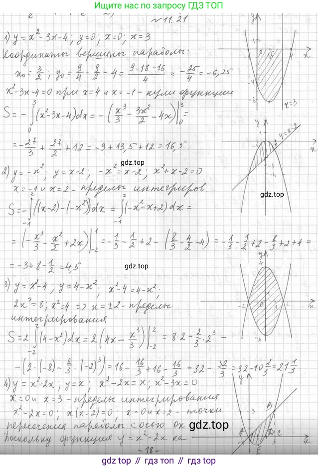 Алгебра, 11 класс Учебник, авторы: Мерзляк Аркадий Григорьевич, Номировский Дмитрий Анатольевич, Полонский Виталий Борисович, Якир Михаил Семёнович, издательство Просвещение, Москва, 2016, страница 103, номер 11.21, Решение