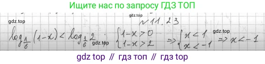 Алгебра, 11 класс Учебник, авторы: Мерзляк Аркадий Григорьевич, Номировский Дмитрий Анатольевич, Полонский Виталий Борисович, Якир Михаил Семёнович, издательство Просвещение, Москва, 2016, страница 104, номер 11.23, Решение