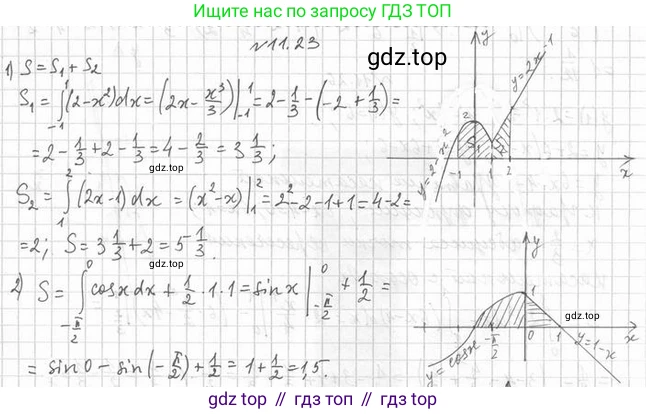 Алгебра, 11 класс Учебник, авторы: Мерзляк Аркадий Григорьевич, Номировский Дмитрий Анатольевич, Полонский Виталий Борисович, Якир Михаил Семёнович, издательство Просвещение, Москва, 2016, страница 104, номер 11.23, Решение (продолжение 2)