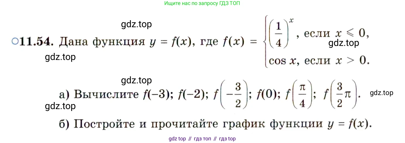 ГДЗ Алгебра, 11 класс Учебник, авторы: Мордкович Александр Григорьевич, Семенов Павел Владимирович, издательство Мнемозина, Москва, 2019, Часть 2, страница 69, номер 11.54, Условие
