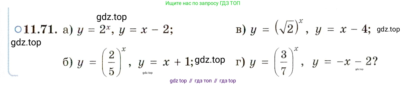 ГДЗ Алгебра, 11 класс Учебник, авторы: Мордкович Александр Григорьевич, Семенов Павел Владимирович, издательство Мнемозина, Москва, 2019, Часть 2, страница 71, номер 11.71, Условие