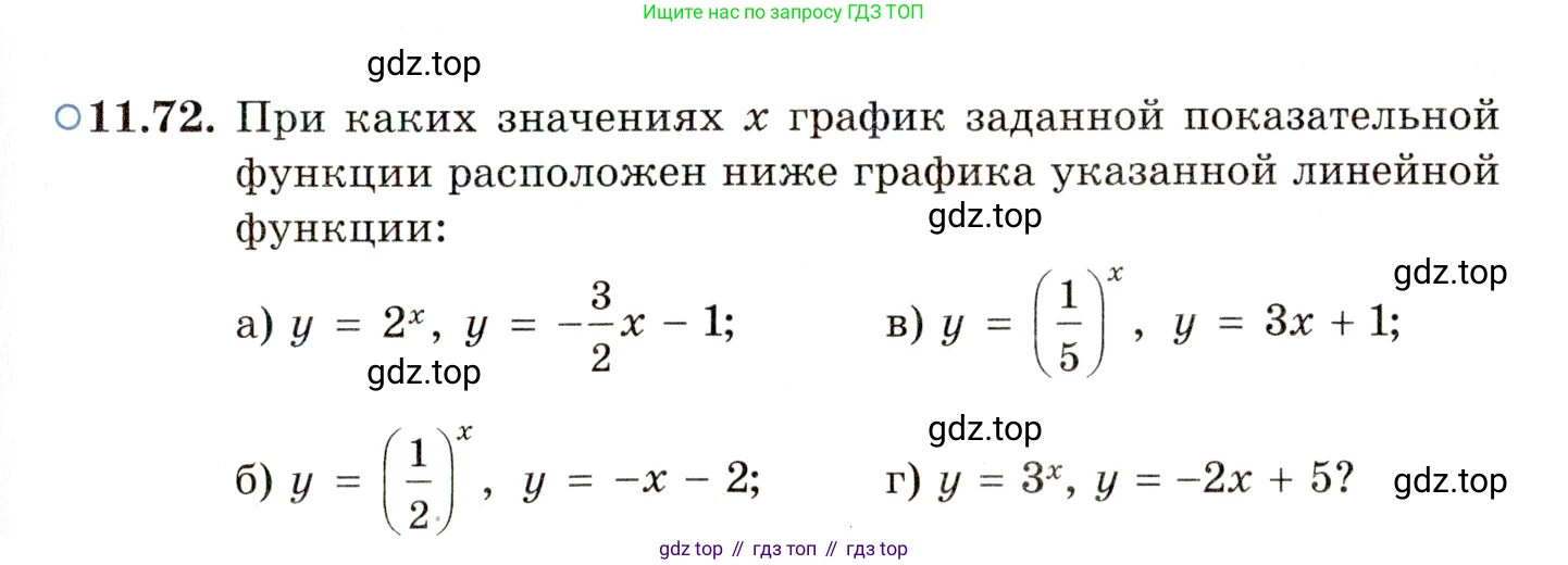 ГДЗ Алгебра, 11 класс Учебник, авторы: Мордкович Александр Григорьевич, Семенов Павел Владимирович, издательство Мнемозина, Москва, 2019, Часть 2, страница 71, номер 11.72, Условие