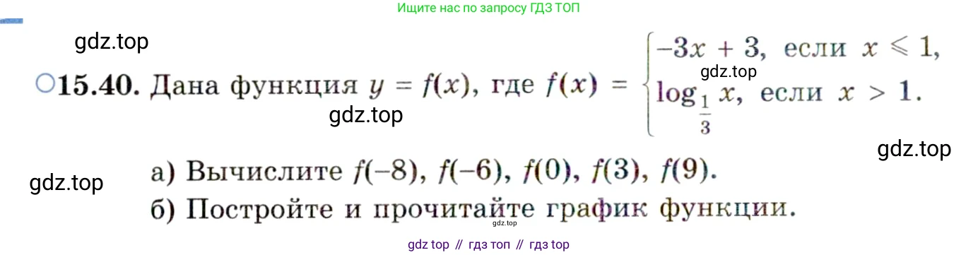 ГДЗ Алгебра, 11 класс Учебник, авторы: Мордкович Александр Григорьевич, Семенов Павел Владимирович, издательство Мнемозина, Москва, 2019, Часть 2, страница 94, номер 15.40, Условие